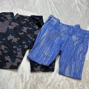 All in Motion Girls XXL (18) Camo Blue Athletic Leggings yoga pants stretch lot